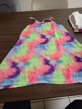 Wonder Nation Girls Swimsuit Cover Up UPF 50 Size Small 6-6X Multi Colored Shee