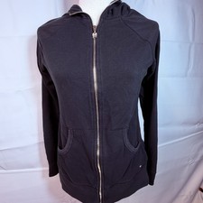 Victoria s Secret Bling Crystal Studded ANGEL Logo Zipup Hoodie Black Medium