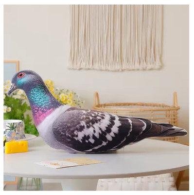 Simulation 3D Bird Plush Toy Stuffed Goose Chicken Rooster Hen Duck Pigeon
