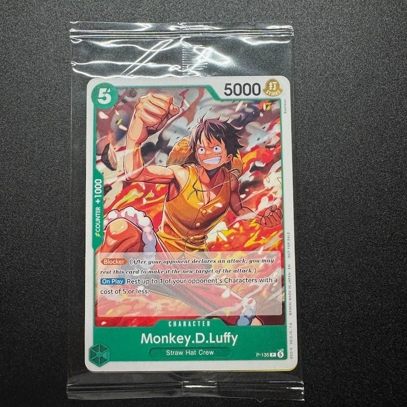 25+ Monkey.D.Luffy P-135 One Piece Promotion Cards for sale