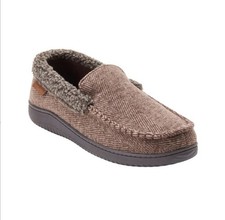 Dearfoams Men's Comfy Slippers Brown Size M 9-10 Memory Foam New in Box