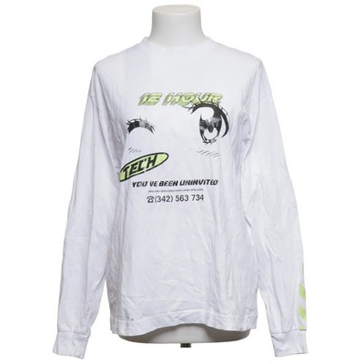 Weekday, Langarmshirt, Größe: S, Orlana Long Sleeve, Weiß, Baumwolle, Print #9f0