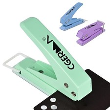 Single Hole Puncher, 3 Pack 1/4" Hole, 50 Labor Savings, Heavy Duty Me