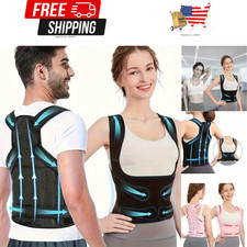 Posture Corrector Back Brace Adjustable Shoulder Support Belt Men Women
