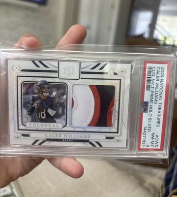 ROOKIE CALEB WILLIAMS 2024 PANINI NATIONAL TREASURES /25 BEARS COLOSSAL PSA 8 
