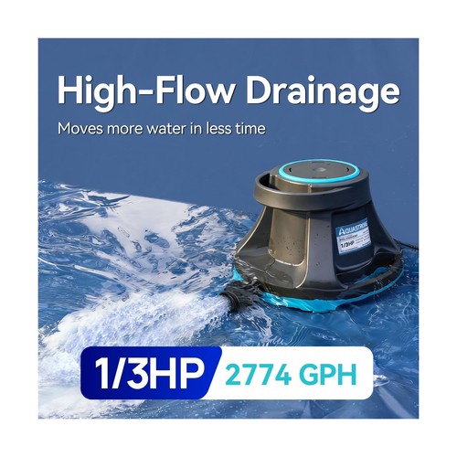 Aquastrong Pool Cover Pump Automatic On Off, Submersible Water Pump for Ingro... - Afbeelding 3 van 9