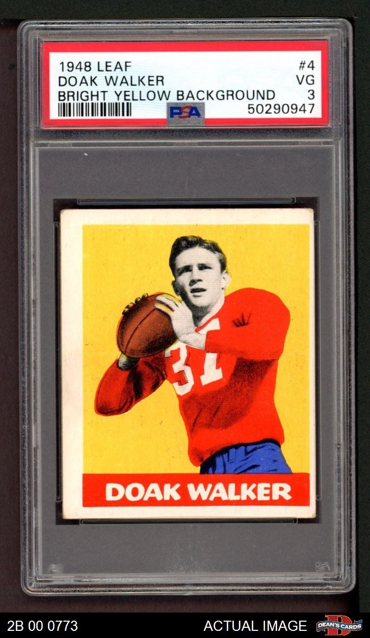 1948 Leaf #4 Doak Walker Lions RC HOF PSA 3 - VG