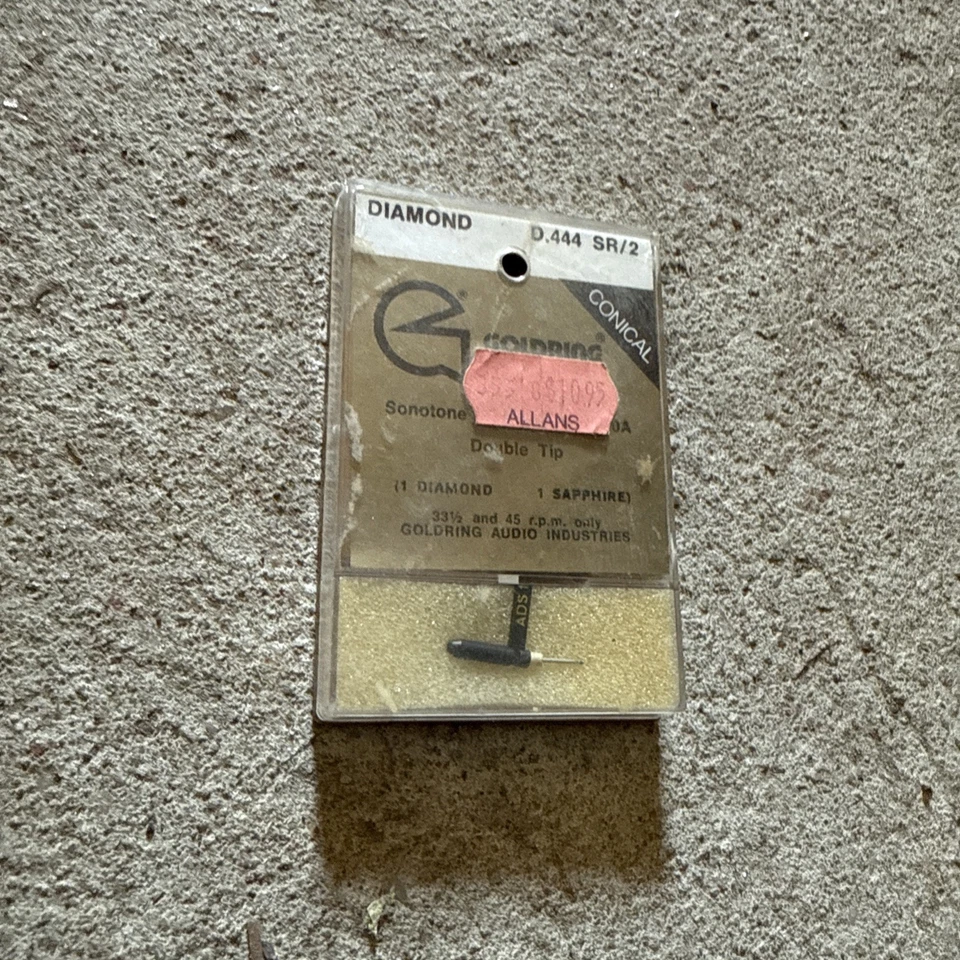 ANILLO DE ORO Vintage Diamond Stylus D.444 SR para Sonotone 3509 Garrard KS40A Foto 2 de 3