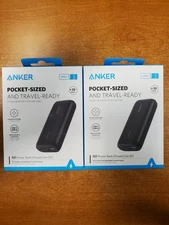 2 Pack: Anker 5000mAh Pocket Size 321 Power Bank PowerCore 5K USB A & C (1046)