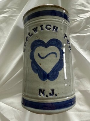 Woolwich New Jersey blue pottery vase harvey