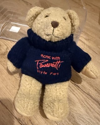 Pavarotti Hyde Park Teddy + Tour Rider + signiertes Foto (ohne Zertifikat)