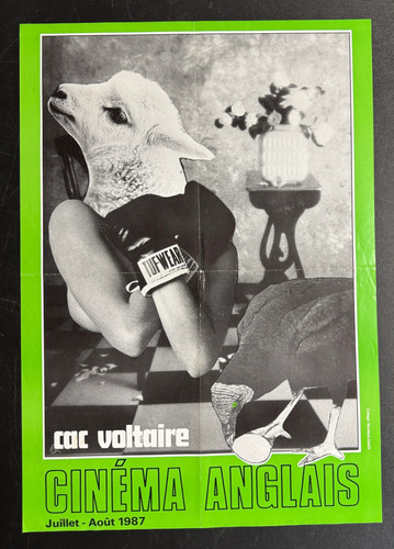 Cinéma Anglais (1987) CAC Voltaire French Poster Folded 15.75x22.75