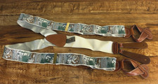 Trafalgar Limited Edition America  s Pastime Silk Braces Suspenders Brass Leather