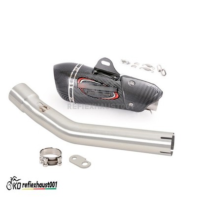 For Yamaha Tenere 700 2019-2025 Slip On Exhaust Tips Mid Link Tube Muffler Pipe