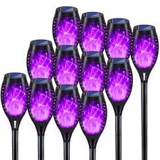 12Pack Purple Solar Halloween Lights for Decorations 12Pack,