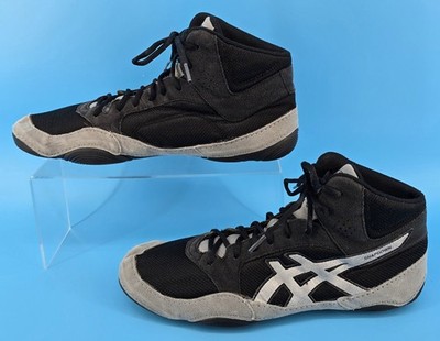 ASICS Unisex Snapdown 2 Wrestling Shoe Men Sz 12 WIDE Women 13.5  Black Gray