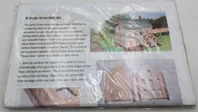 Perplexing Puzzles Plus N Scale Laser Cut Wood Grist Mill Model Kit