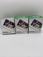 3- Fujifilm Instax Wide Film- Twin Pack- Exp. 02/2027. 60 Films Total 3 Box Lot
