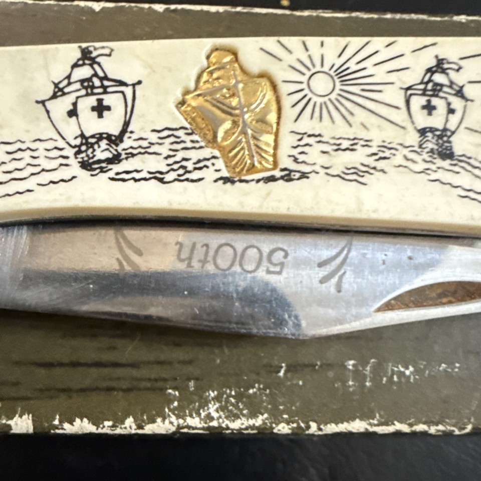 CHRISTOPHER COLUMBUS 500th Anniversary Pocket Knife | eBay