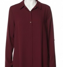Reitmans Women's Burgundy Maroon Longline Tunic Shirt Dress . Size M