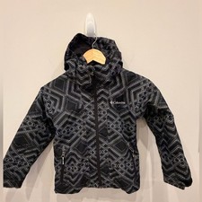 Columbia Interchange Jacket Youth XS 6/7 Black Hooded Zip Coat EUC