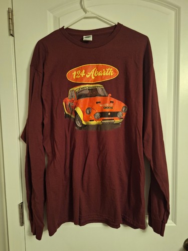 124 Abarth Fiat Maroon Long Sleeve Large