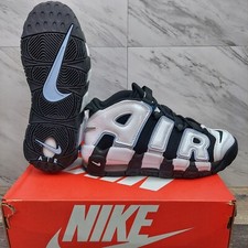 Air More Uptempo White Black Iridescent Cobalt DQ6200 001 GS 6Y / 7.5 Women's