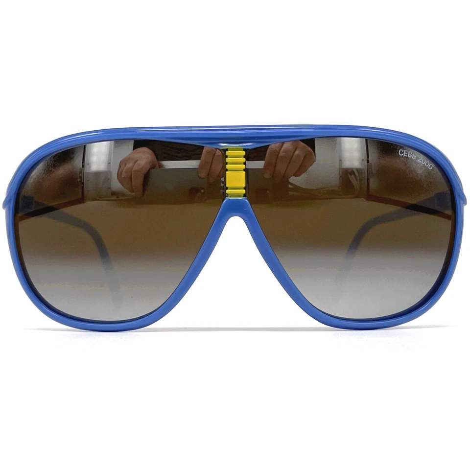 Gafas de sol NOS Vintage CEBE 1904 - Francia Años 90 - Medianas - ORIGINALES - Azul/Marrón Foto 2 de 4