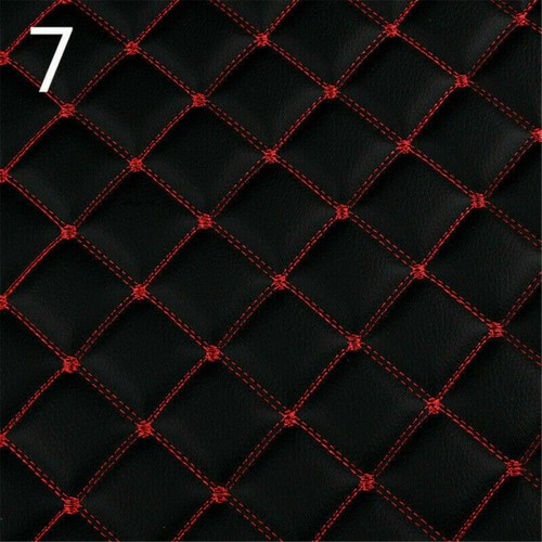 Thick Faux Leather Fabric Sponge Quilted Embroidered Car Interior Material Trims - Picture 18 of 19