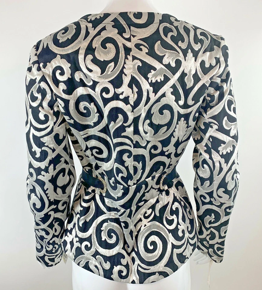 NUEVO CON ETIQUETAS Chetta B Bloom/Noviello Mujer Pequeña 4 Noche Chaqueta Vacaciones Boda $450 Foto 4 de 4