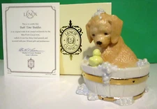 LENOX BATH TIME BUDDIES  --  Rubber Ducky -- PUPPY DOG -- NEW in BOX with COA