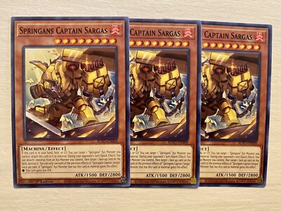 3x Yugioh Springans Captain Sargas BLVO-EN009 Common NM 
