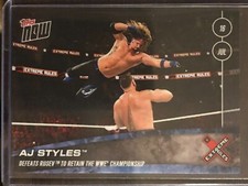 2018 Topps Now WWE #45 AJ Styles Rusev Extreme Rules