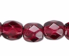 Garnet Red Czech Fire Polished 4mm Faceted Round Glass Beads 1 Strand 100