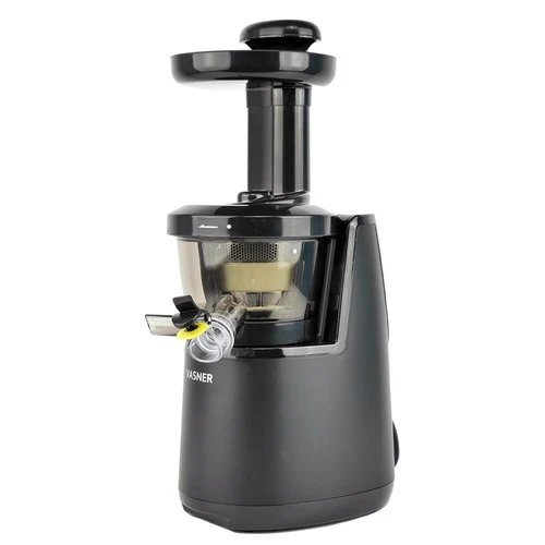 VASNER Juica Slow Juicer Entsafter Edelstahl Saftpresse elektrisch Saft Schwarz