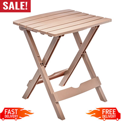 Quick-Fold Resin Compact Side Table Porches Camping Not Peel/rust/rot Portable