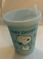 Vintage Peanuts Baby  Snoopy  Sippy Cup w Lid