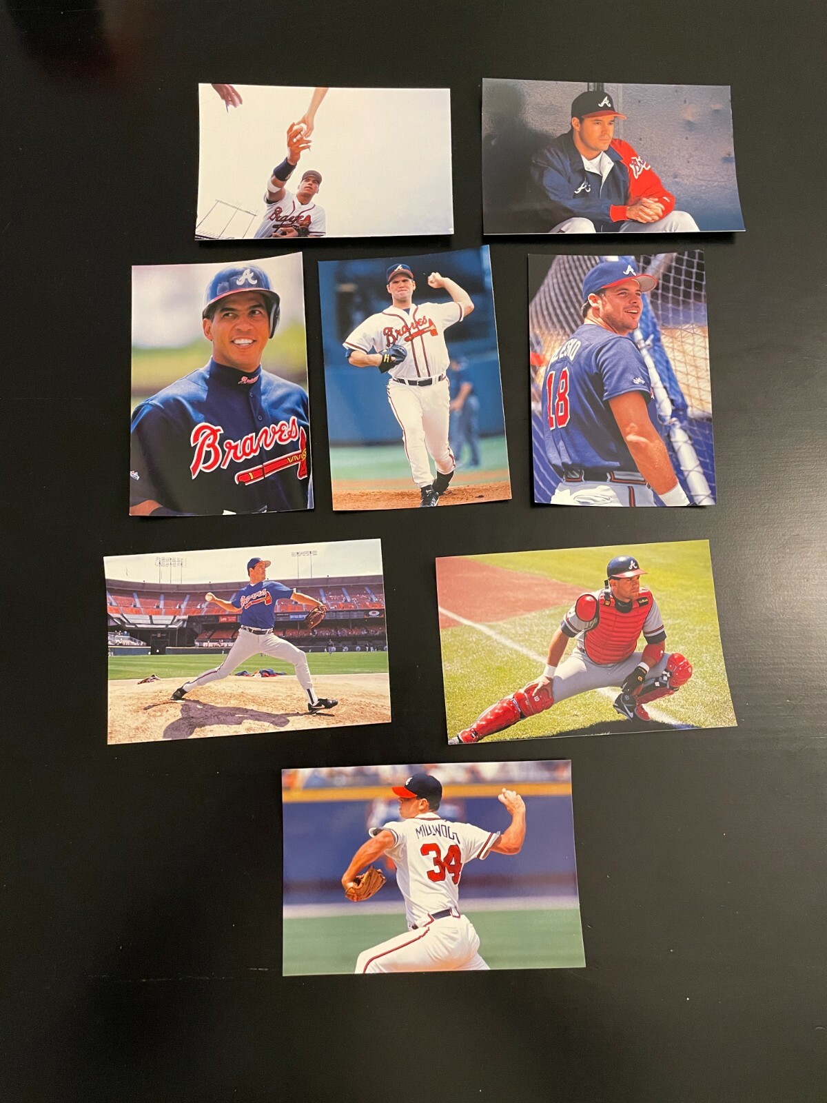 1998 Pinnacle Snapshot 8 Photo Atlanta Braves Lot Maddux x2 Kevin Millwood +