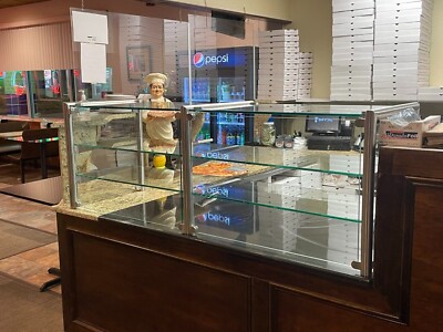 60  Pizza Display Case Stainless Steel Frame   With Two 16  Shelves
