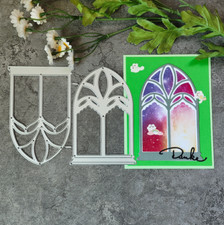 Window Metal Cutting Dies Diy Scrapbooking Paper Craft Mould Blade Punch Stencil