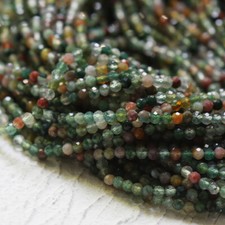 One Full Strand Hand Faceted Natural Semi-Precious Stone Beads CW-G197- 6 