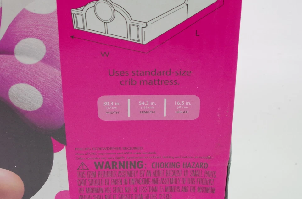 Marco de cama rosa Minnie Mouse niño niño dormitorio muebles niña Foto 3 de 3