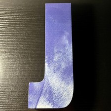 Artistic Blue Letter J With Glossy Finish Wall Decor, 8 in x 3 in x 1 in