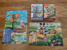 2 x Vintage 54 Piece Puzzles/Jigsaws - Winnie The Pooh Mickey Mouse 2000 - Rare