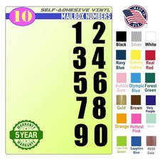 10 Mailbox,Car, Doors, Toolbox,Lockers,TRUCK,Decal, 4" CLASSIC NUMBERS - IMPACT