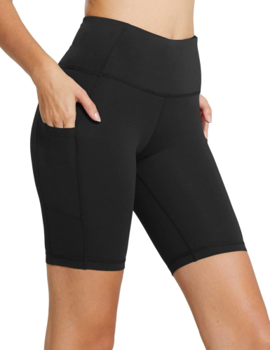 Women'S 8"/ 5"/ 3" Biker Shorts High Waist Yoga Workout Gym Running Volleyball S