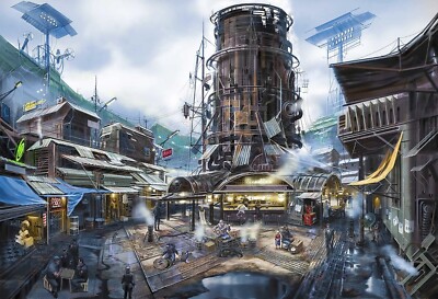 Fallout 4 Diamond City Giclee Art Print Poster 26x18 Bethesda IN STOCK NEW