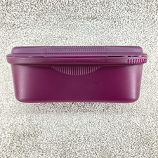 Tupperware Microwave Pasta Spaghetti Maker 8 Cup Cook Toss Strain Purple 6775A
