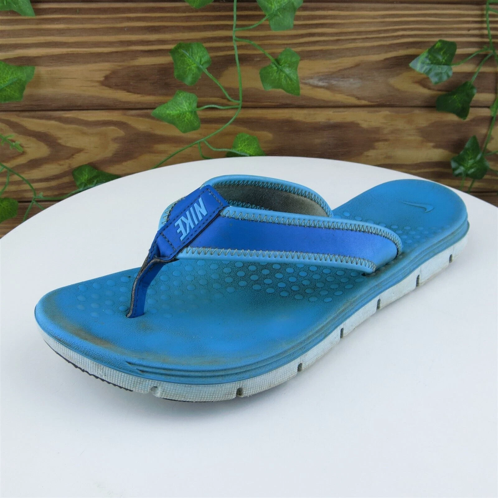 Nike taglia 9 M sandalo donna infradito blu sintetico