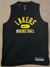 Nike NBA La Lakers Player Issued Cut off Sleeveless Practice Shirt Medium  Black for sale online